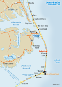 Map of Rodanthe, NC Outer Banks