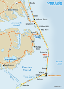 Map of Waves, NC Outer Banks