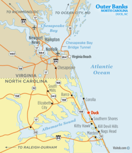 Duck, NC Map Driving Directions Outer Banks Visitob