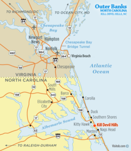 Kill Devil Hills, NC Map Driving Directions Outer Banks Visitob