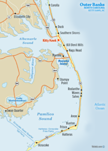 Map of Kitty Hawk, NC Outer Banks