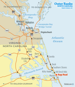 Nags Head, NC Map Driving Directions Outer Banks Visitob